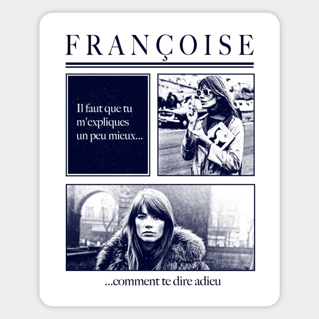 Francoise Hardy Sticker by FrozenCharlotte